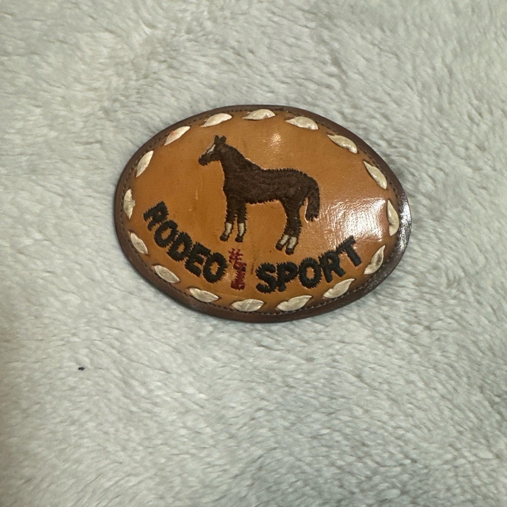 Rodeo Sport Leather Belt Buckle